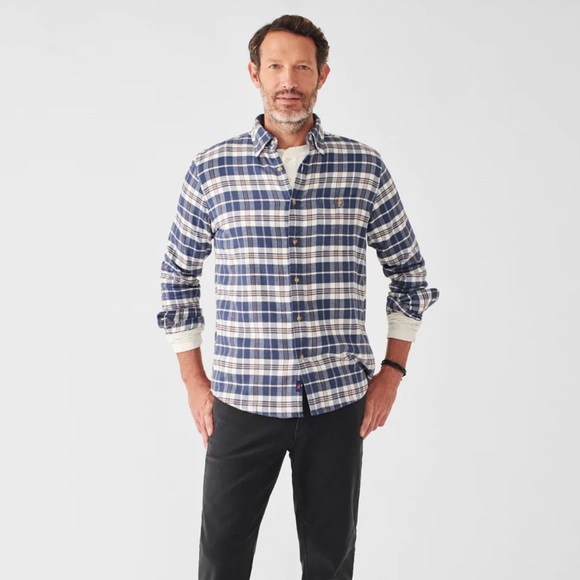 Faherty Shirts Mens Faherty Flannel Button Down Large Poshmark